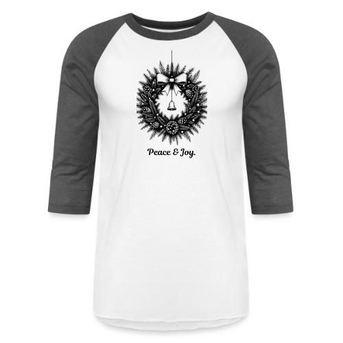 Peace & Joy T-Shirt | Minimalist Elegant Christmas - Unisex Baseball T-Shirt