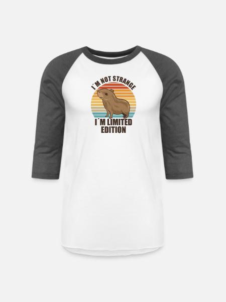 Capybara zoo animal design - Unisex Baseball T-Shirt - white/charcoal
