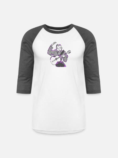 Learning_One_String - Unisex Baseball T-Shirt - white/charcoal