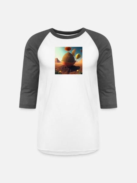 the curious seed - Unisex Baseball T-Shirt - white/charcoal