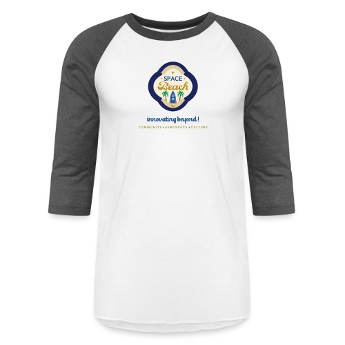 Space Beach Logo - 1 - Unisex Baseball T-Shirt