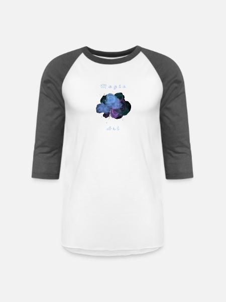 Nebula Smoke Magic - Unisex Baseball T-Shirt - white/charcoal