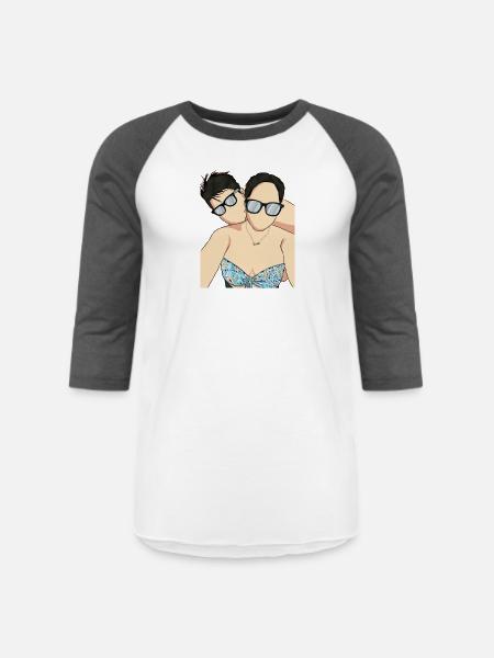 Gorgeous - Unisex Baseball T-Shirt - white/charcoal