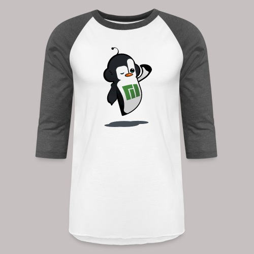 Manjaro Mascot wink hello left - Unisex Baseball T-Shirt