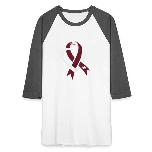 TB Multiple Myeloma Awareness Ribbon and Heart - Unisex Baseball T-Shirt