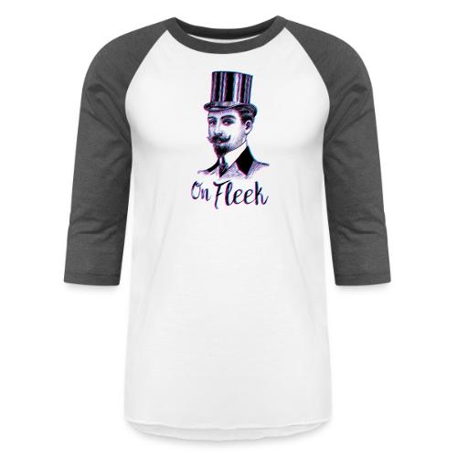 On Fleek Mustache Man - Unisex Baseball T-Shirt