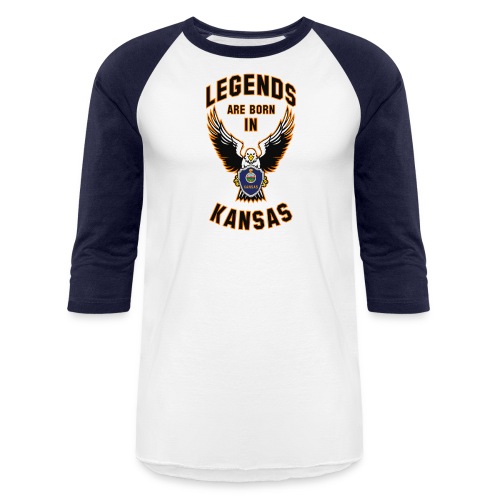 Legends are born in Kansas - Unisex Baseball T-Shirt