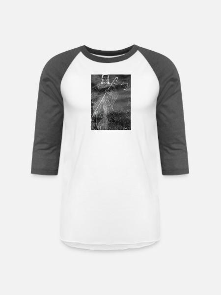 Good Shepherd - Dark Image - Unisex Baseball T-Shirt - white/charcoal