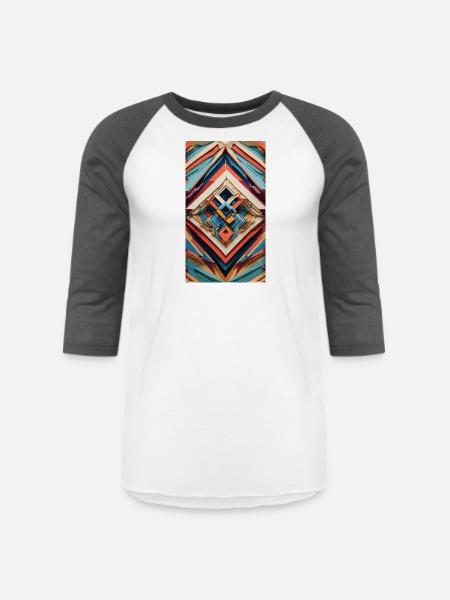 artistic combination - Unisex Baseball T-Shirt - white/charcoal