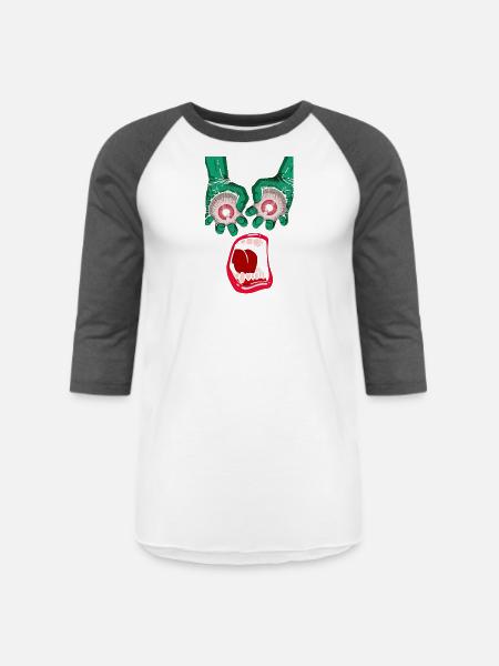 error - Unisex Baseball T-Shirt - white/charcoal