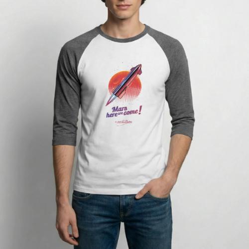 Mars Here We Come - Light - With Logo - Unisex Baseball T-Shirt