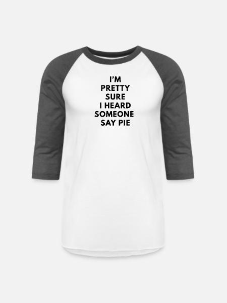 Pie - Unisex Baseball T-Shirt - white/charcoal