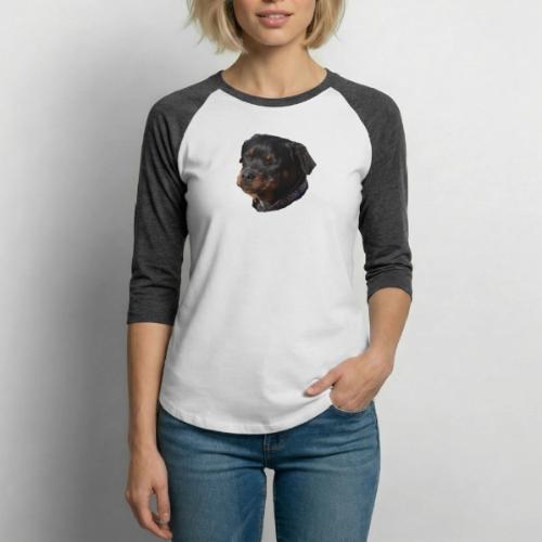 Rottweiler Face - Unisex Baseball T-Shirt