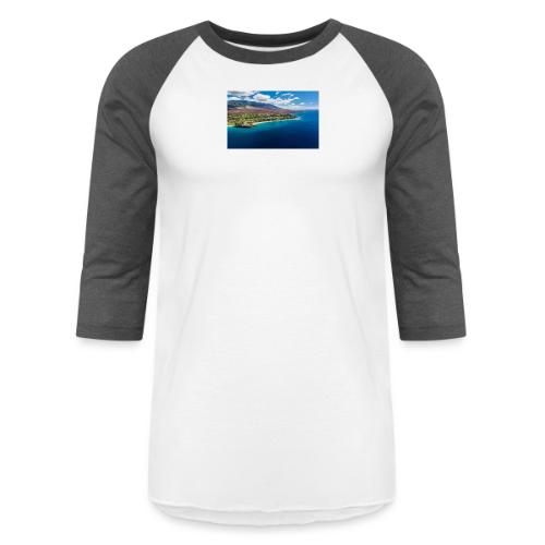 Kaanapali Beach Aerial Maui 0 - Unisex Baseball T-Shirt