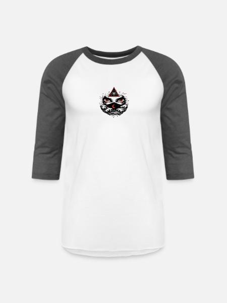 L’Œil du Néant - Unisex Baseball T-Shirt - white/charcoal