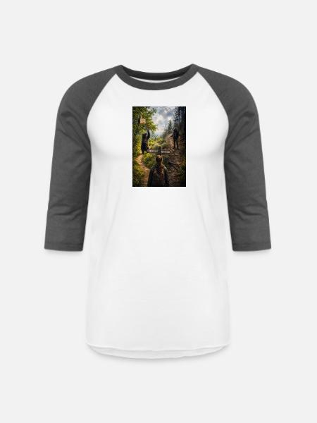 Choose the bear - Unisex Baseball T-Shirt - white/charcoal