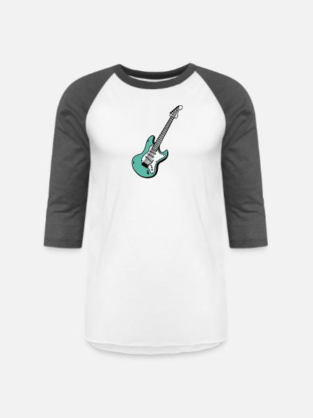 Strumming_Along - Unisex Baseball T-Shirt - white/charcoal