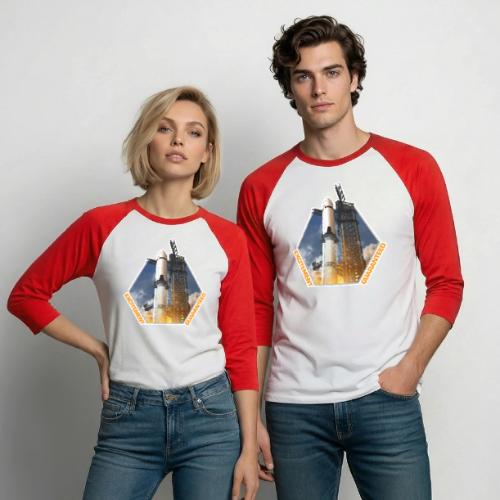 Starship HLS - Excitement Guaranteed - Unisex Baseball T-Shirt