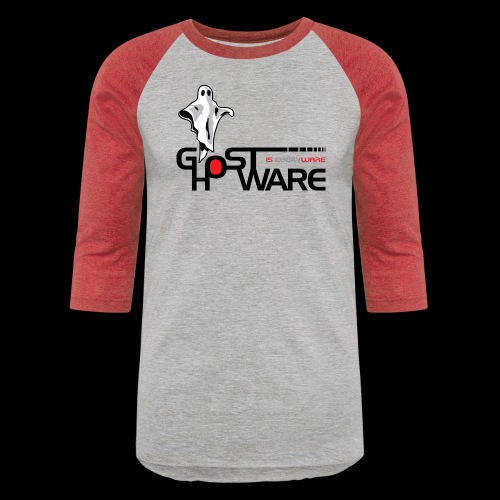 Ghostware Wide Logo - Unisex Baseball T-Shirt