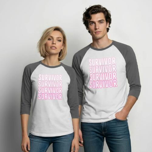 Breast Cancer Survivor - Unisex Baseball T-Shirt