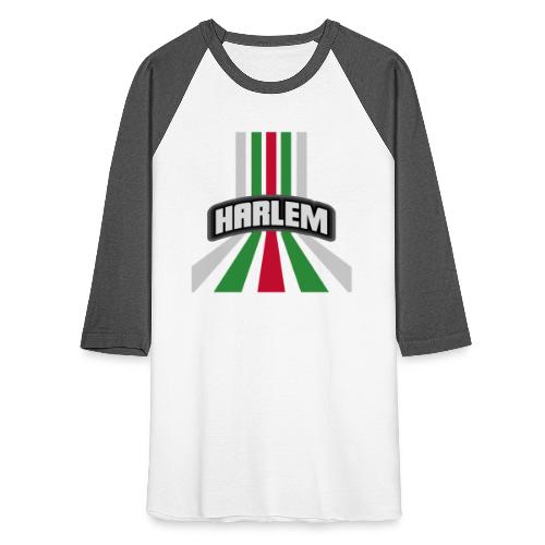 Harlem Red Black & Green - Unisex Baseball T-Shirt