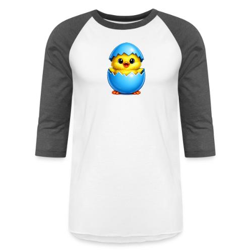 Easter Chick Blue - Unisex Baseball T-Shirt