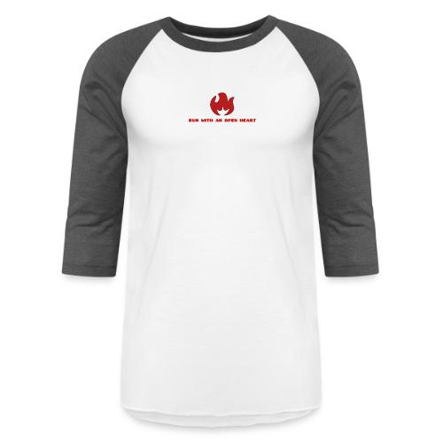run with an open heart - Unisex Baseball T-Shirt