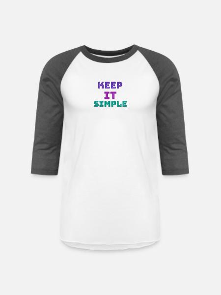 simplicity - Unisex Baseball T-Shirt - white/charcoal
