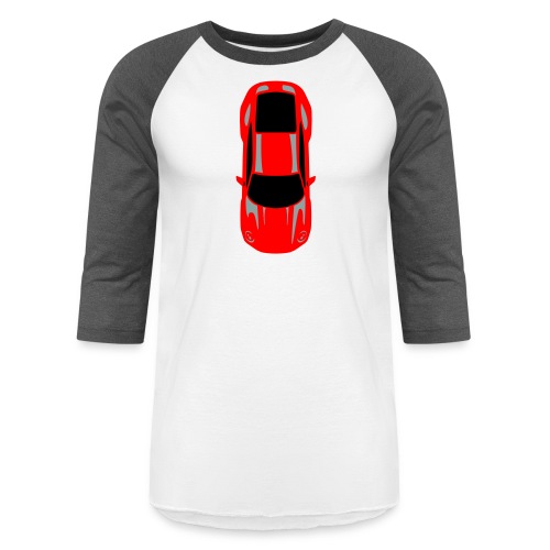 Sports Car Top View - Unisex Baseball T-Shirt