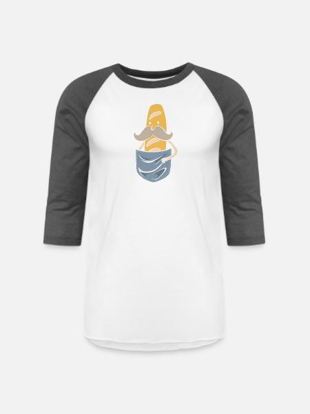 French Bread Baguette Bread Man - Unisex Baseball T-Shirt - white/charcoal