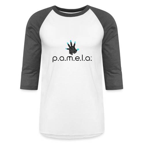 P.A.M.E.L.A. Logo Black - Unisex Baseball T-Shirt