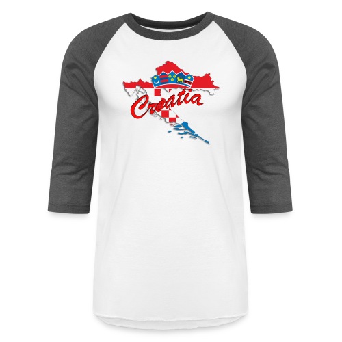Croatia Football Team Colours T-Shirt Treasure Des - Unisex Baseball T-Shirt