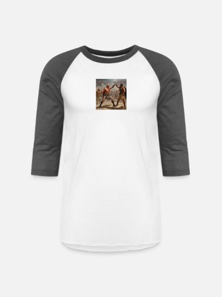 Gladiator - Unisex Baseball T-Shirt - white/charcoal