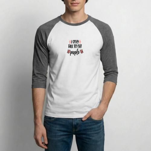 I only talk to cat people - Unisex Baseball T-Shirt