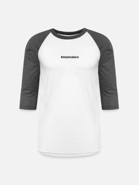 MINIMALISM - Unisex Baseball T-Shirt - white/charcoal