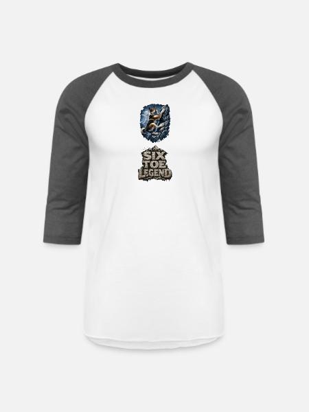 Alpine Husky Climber - Unisex Baseball T-Shirt - white/charcoal