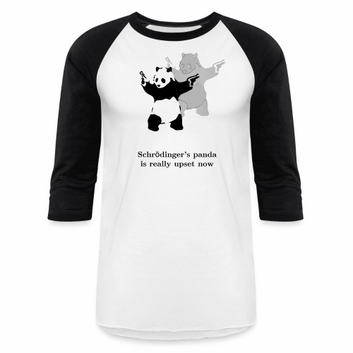 Schrödinger's panda is really upset now - Unisex Baseball T-Shirt