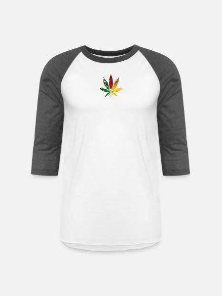 Rainbow maple - Unisex Baseball T-Shirt - white/charcoal