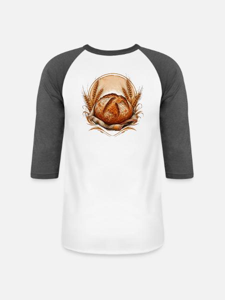 Artisan Sourdough Baker Rusti - Unisex Baseball T-Shirt - white/charcoal