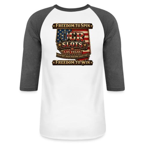 OCR Slots America's 250th Las Vegas - Unisex Baseball T-Shirt