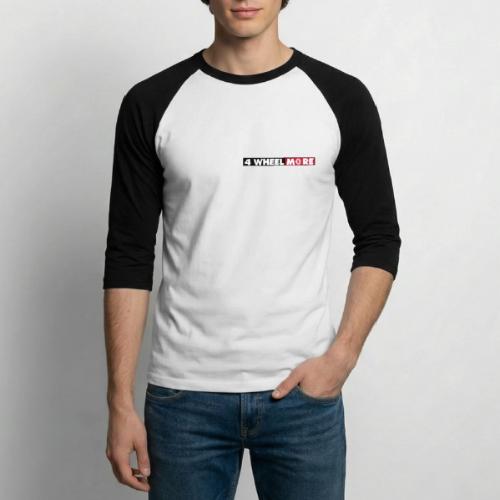 4 Wheel More Rectangle Logo - Unisex Baseball T-Shirt