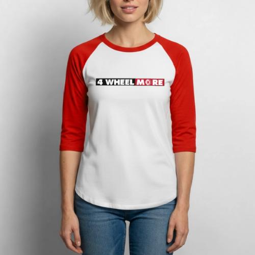4 Wheel More Rectangle Logo - Unisex Baseball T-Shirt