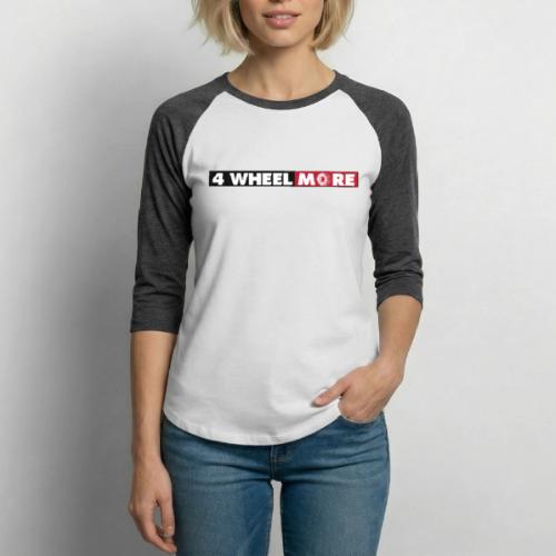 4 Wheel More Rectangle Logo - Unisex Baseball T-Shirt