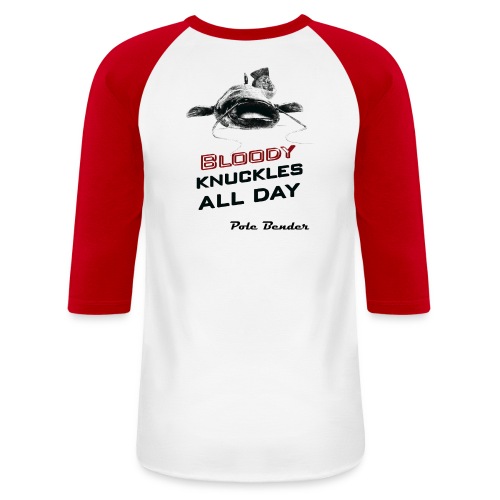 Pole Bender's Bloody Knuckles - Signed - Unisex Baseball T-Shirt