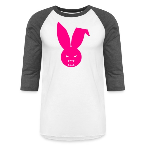 BlamTees Logo No Text Fluffy The Evil Blam Bunny - Unisex Baseball T-Shirt