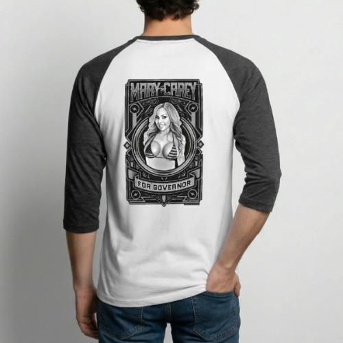Mary Carey double sided Shirt - Unisex Baseball T-Shirt