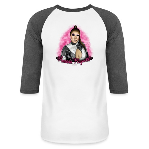 Pink Haze Amandan with Logo - Unisex Baseball T-Shirt