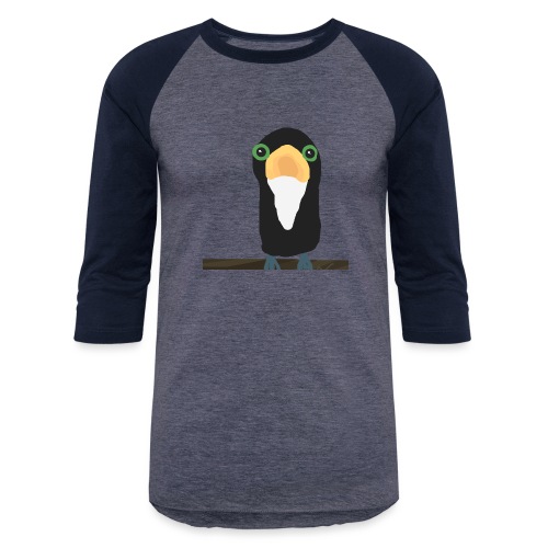 Toucan on a branch - Unisex Baseball T-Shirt