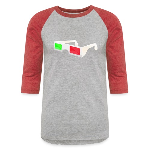 3D red green glasses - Unisex Baseball T-Shirt
