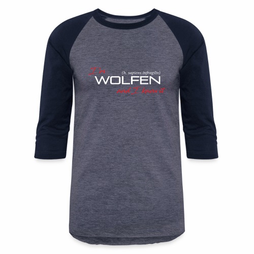 Wolfen Atitude on Dark - Unisex Baseball T-Shirt